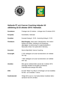 Hallands FF och Coerver Coaching inbjuder till utbildning 22