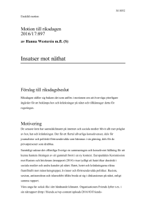 201617S11052 Insatser mot näthat