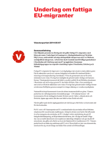 Underlag om fattiga EU-migranter