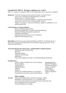 Checklista för Morquio MPS IV