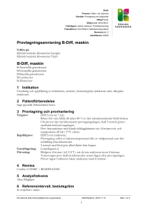 Provtagningsanvisning B-Diff, maskin B