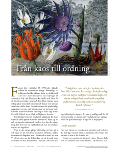 Från kaos till ordning - Nationellt resurscentrum för biologi och