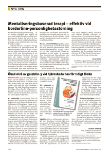 Mentaliseringsbaserad terapi – effektiv vid