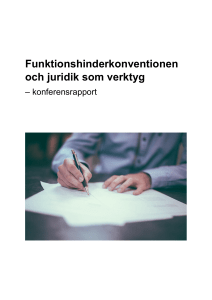 Funktionshinderkonventionen och juridik som verktyg