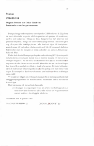 Inrättande av ett bergartsmuseum