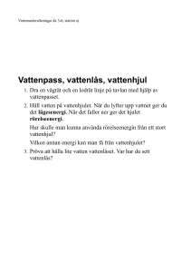 Vattenpass, vattenlås, vattenhjul