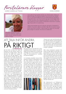 Förstelärare bloggar