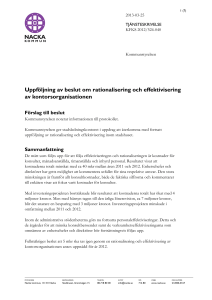 Effektivisering och rationalisering av