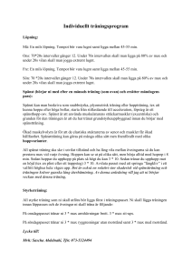 Individuellt träningsprogram