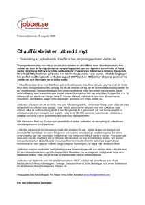 Chaufförsbrist en utbredd myt