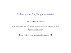 Vektorgeometri för gymnasister