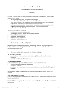 Pakkausseloste: Tietoa potilaalle Oributol 500 mg