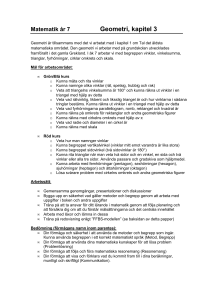 Lpp Ma år 7 Geometri HT2013 Juhani o Åse