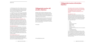 Tilläggsinformation till skriften Stiftelser