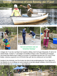 Hjärtligt välkommen till årets fiskedag den 17 juni!
