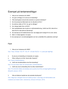 Exempel på tentamensfrågor