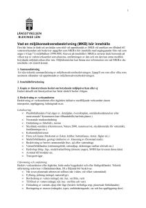 Vad en miljökonsekvensbeskrivning (MKB) bör innehålla