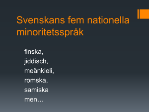 Svenskans fem minorietsspråk