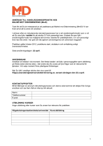 handläggningspraktikant på MmD hösten 2012