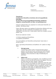 Yttrande över Socialstyrelsens föreskrifter och allmänna råd