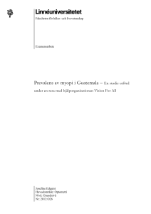 Prevalens av myopi i Guatemala – En studie utförd