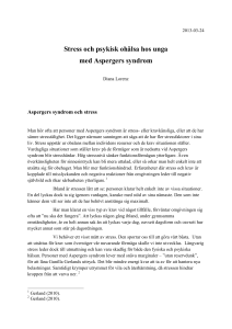 Stress och psykisk ohälsa hos unga med Aspergers syndrom