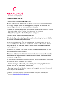 Pressinformation 1 juli 2012 Fem tips för en lyckad odling i
