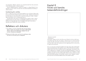 Reflektera och diskutera Kapitel 8 Förstå och bemöta