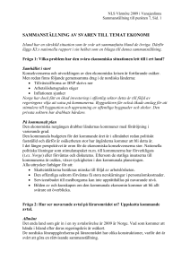 Tema: Ekonomi - sammanställning av svaren