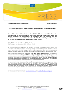 CP 135 2009 - EESK diskuterar den sociala ekonomins roll i kristider