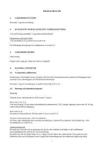 Rivendra 3 mg per ml oral solution SmPC