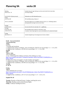 Planering la06 vecka 20