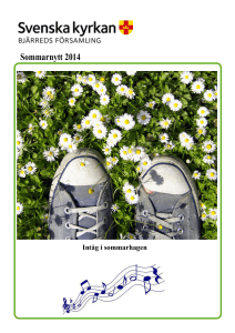 Sommarnytt 2014 - Bjärreds församling