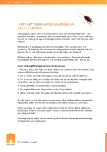 INSTRUKTIONER INFÖR SANERING AV KACKERLACKOR