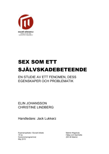 sex som ett självskadebeteende