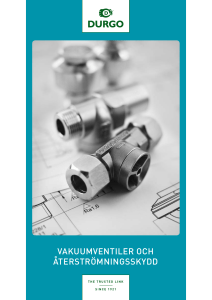 VAKUUMVENTILER OCH ÅTERSTRÖMNINGSSKYDD