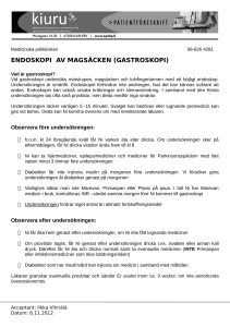 endoskopi av magsäcken (gastroskopi)