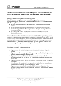 Mål och riktlinjer för verksamhetsbidrag till ideella organisationer