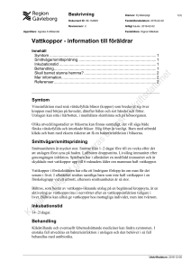 Vattkoppor - information till föräldrar