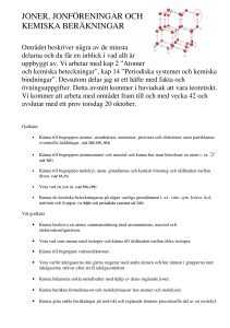 JONER, JONFÖRENINGAR OCH KEMISKA BERÄKNINGAR
