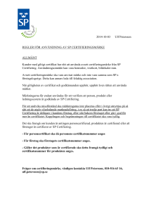 REGLER FÖR C- och C