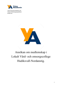 Inledning - Vård- och omsorgscollege