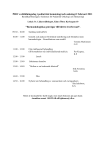 Utbildningsdag PHO 2011