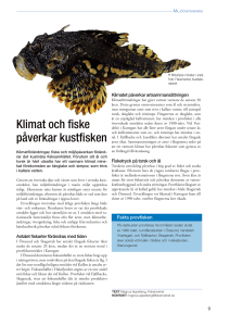 Klimat och fiske påverkar kustfisken