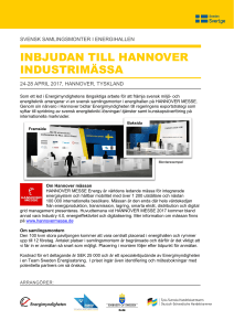 inbjudan till hannover industrimässa
