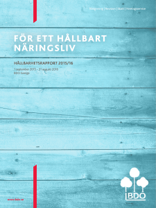 Hållbarhetsrapport 2015/2016