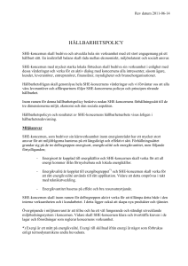 hållbarhetspolicy - SHE Den lokala kraften