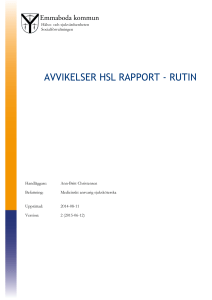 AVVIKELSER HSL RAPPORT