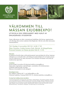 välkommen till mässan exjobbexpo!