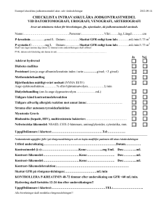 CHECKLISTA INTRAVASKULÄRA JODKONTRASTMEDEL